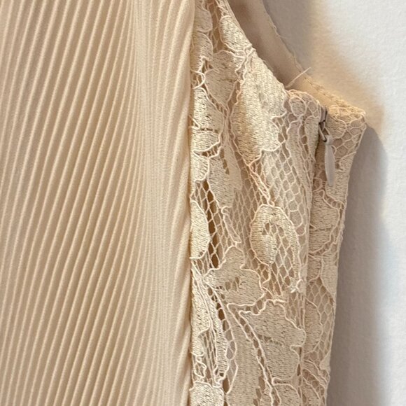 Forever21 Accordion Lace Romantic Fairy Dress Neutral Cream Small-Medium NEW - Picture 8 of 15